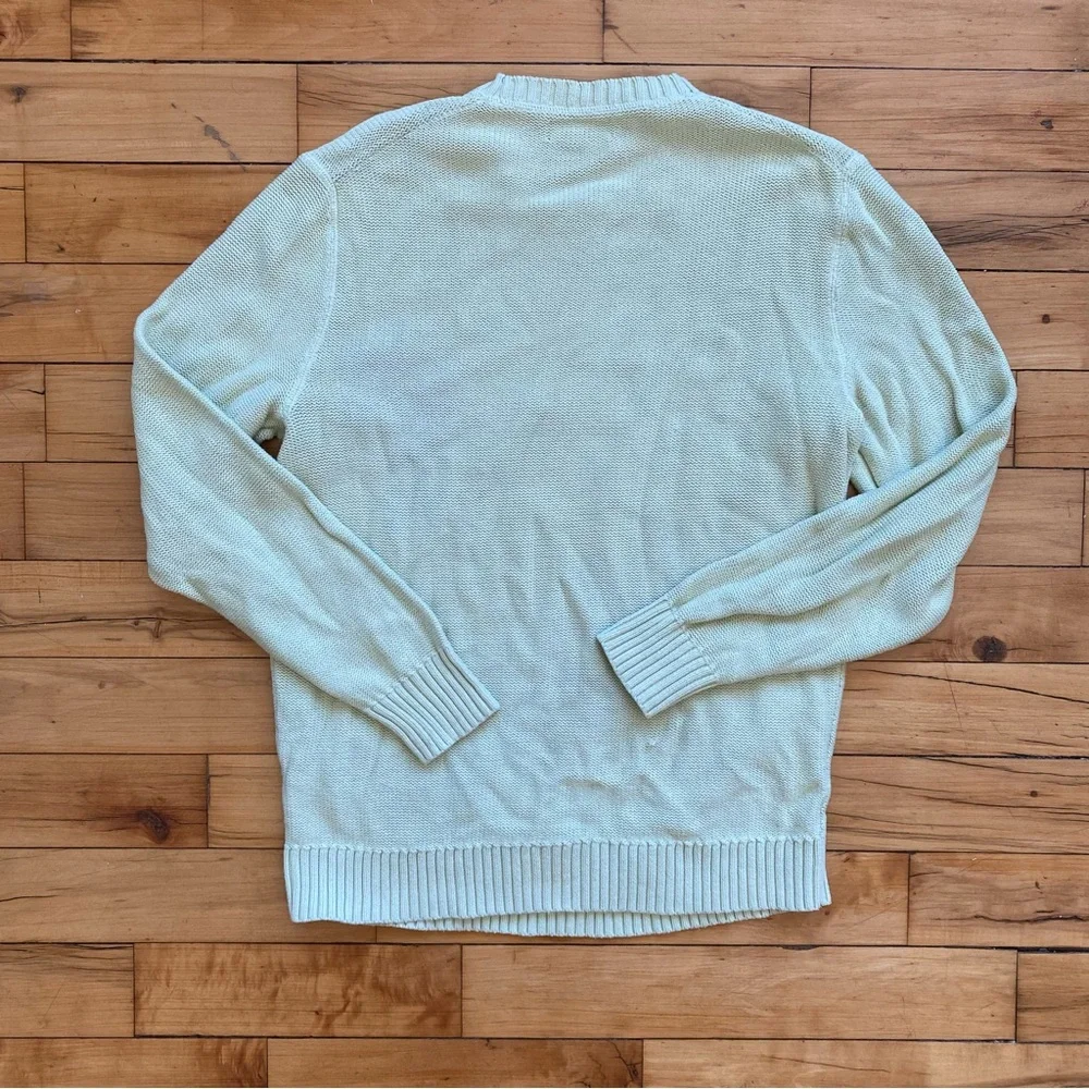 🍵 EUC J. Crew Subtle Mint Green Crewneck Cotton Sweater - Size Medium
